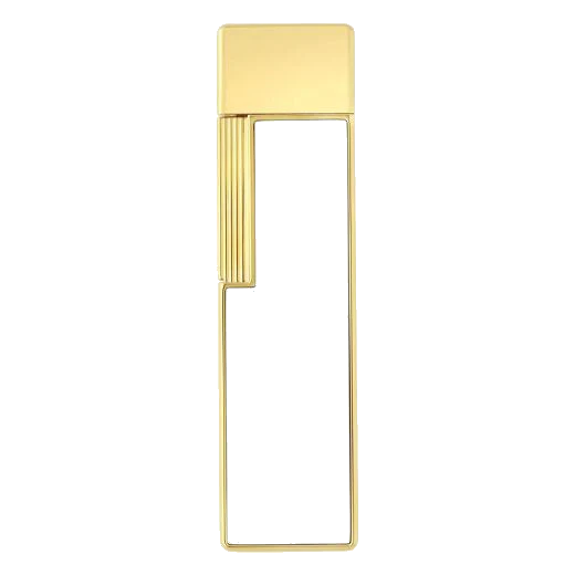 S.T. Dupont Paris Twiggy White Lacquer & Gold Lighter - Image 3