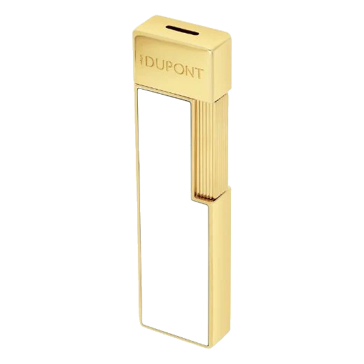 S.T. Dupont Paris Twiggy White Lacquer & Gold Lighter - Image 4