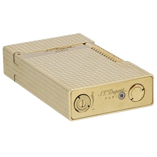 S.T. Dupont Paris Yellow Gold Le Grand Cling Diamond Head Lighter - Image 3