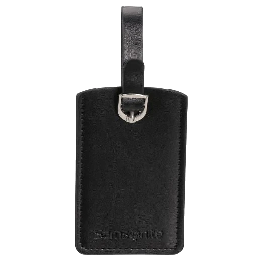 Samsonite Black PU Leather Luggage Tag x2