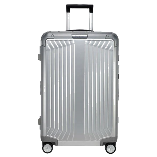 Samsonite Lite-Box Alu Silver Spinner Suitcase, 69 cm
