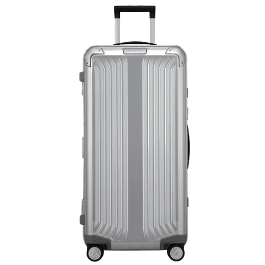 Samsonite Lite-Box Alu Spinner Trunk, Silver 80 cm