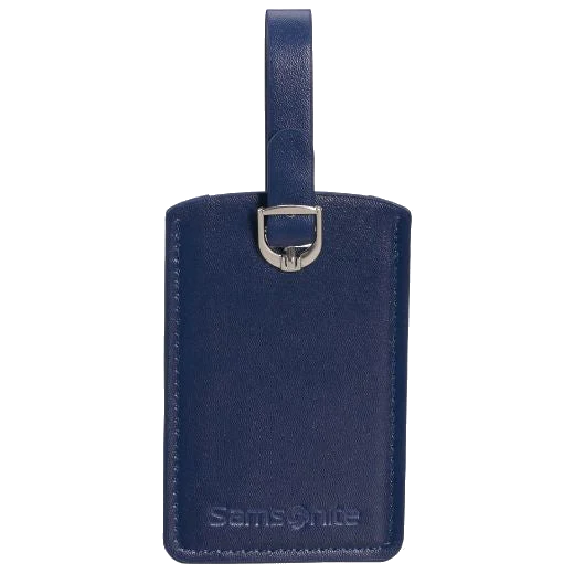 Samsonite Midnight Blue PU Leather Luggage Tag x2
