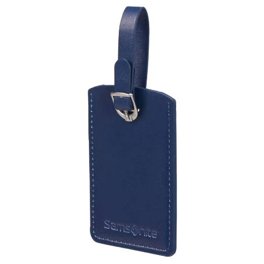 Samsonite Midnight Blue PU Leather Luggage Tag x2 - Image 2