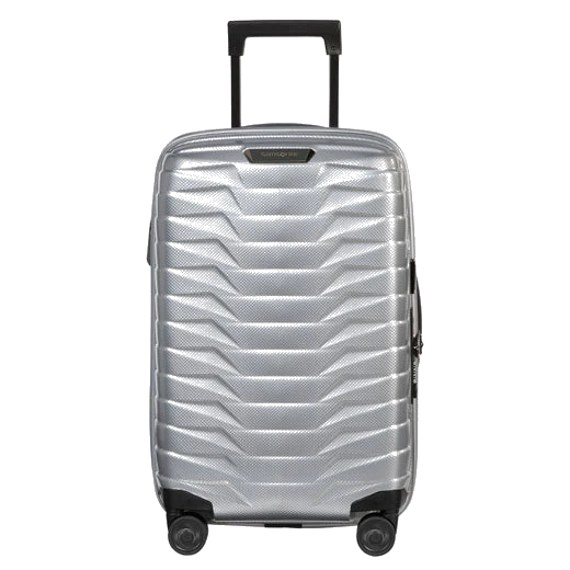 Samsonite Proxis Spinner Expandable Carry On, Silver 55 cm
