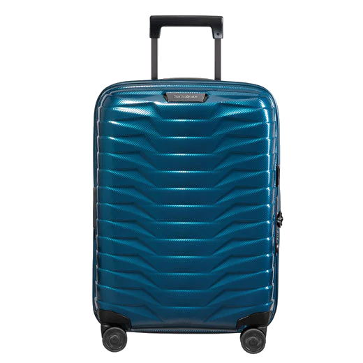Samsonite Proxis Spinner Expandable Petrol Blue Carry On Case, 55 cm