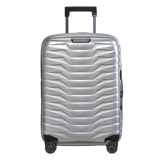Samsonite Proxis Spinner Expandable Silver Carry On Case, 55 cm