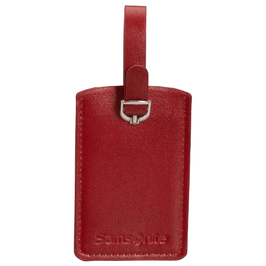 Samsonite Red PU Leather Luggage Tag x2