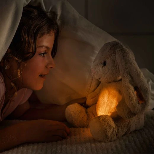 Steiff Light at Night Hoppie Rabbit in Light Grey - Image 2