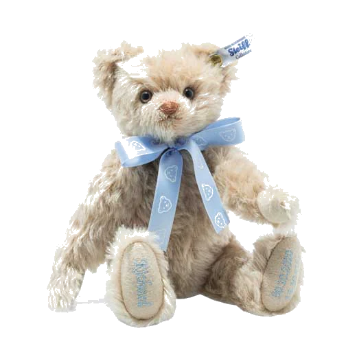 Steiff Personalised 27cm Birth Bear with Blue Bow