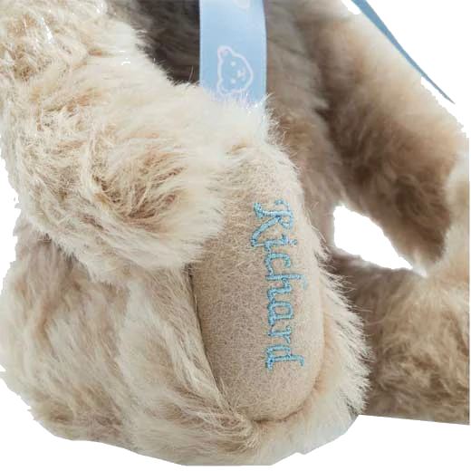 Steiff Personalised 27cm Birth Bear with Blue Bow - Image 4