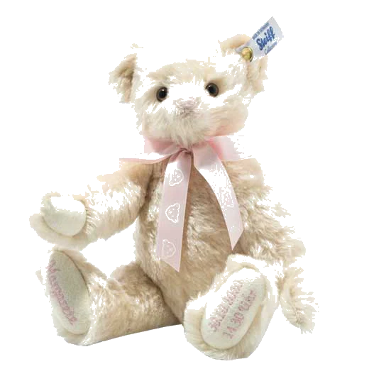 Steiff Personalised 27cm Birth Bear with Pink Bow