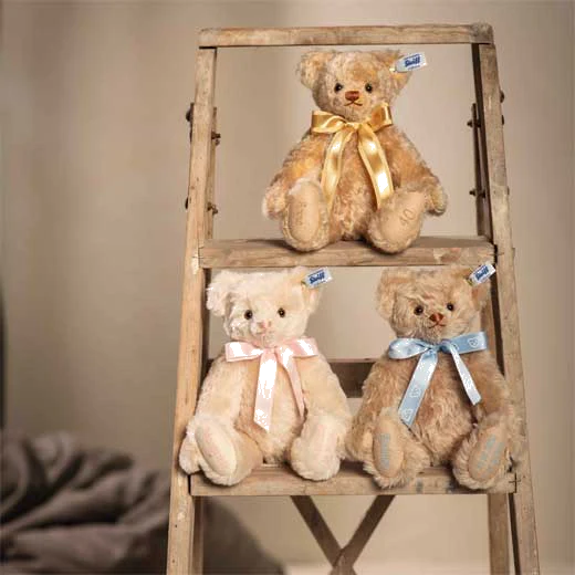 Steiff Personalised 27cm Birth Bear with Pink Bow - Image 4