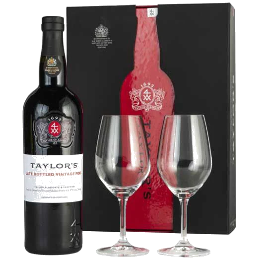 Taylor's 2017 Late Bottled Vintage and 2 Glasses Gift Set