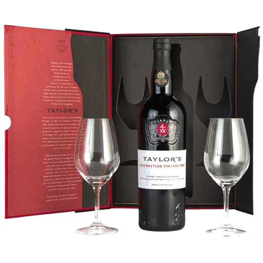 Taylor's 2017 Late Bottled Vintage and 2 Glasses Gift Set - Image 2