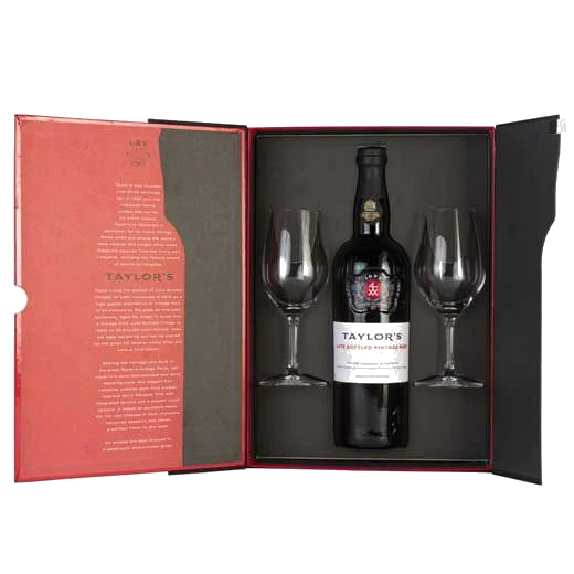 Taylor's 2017 Late Bottled Vintage and 2 Glasses Gift Set - Image 3
