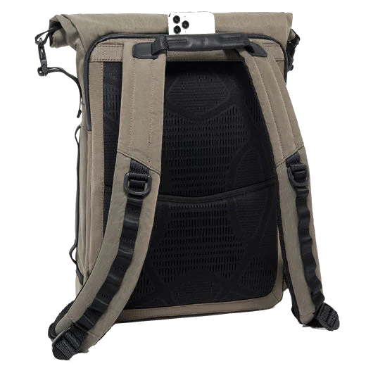 TUMI Alpha Bravo Brown Ally Roll Top Backpack - Image 5