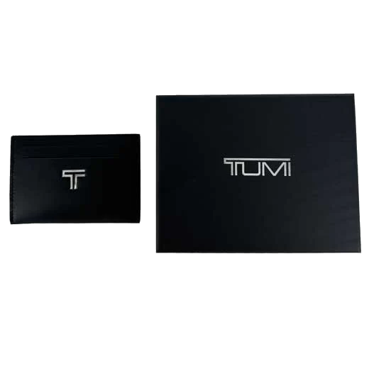 TUMI Turin Slim Card Case in Black Leather - Image 3
