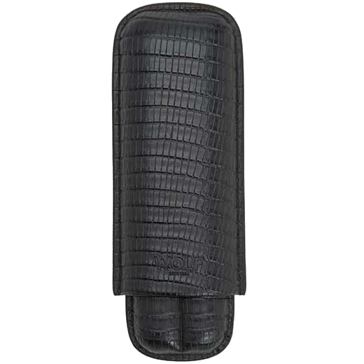 WOLF Black Blake 2 Cigar Case