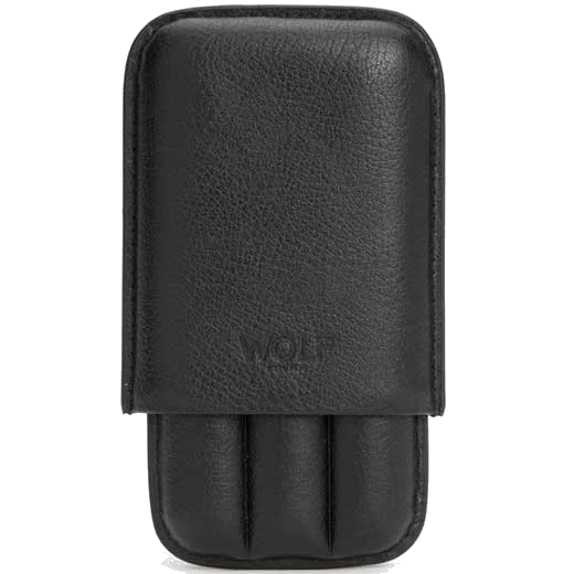 WOLF Black Blake 3 Cigar Case