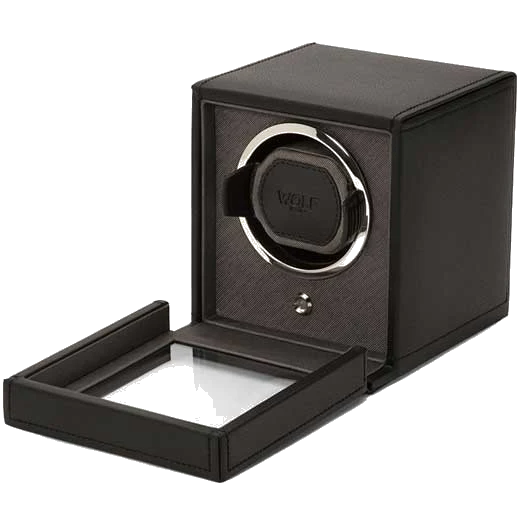 WOLF Black Cub Watch Winder with Cover - Image 3