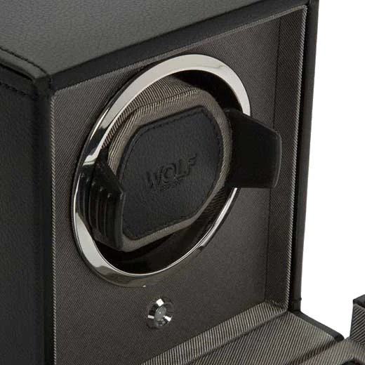 WOLF Black Cub Watch Winder with Cover - Image 4