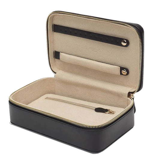 WOLF Black Marrakesh Zip Jewellery Case - Image 2