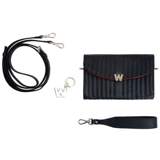WOLF Black Mimi Cross Body Bag with Wristlet - Image 3