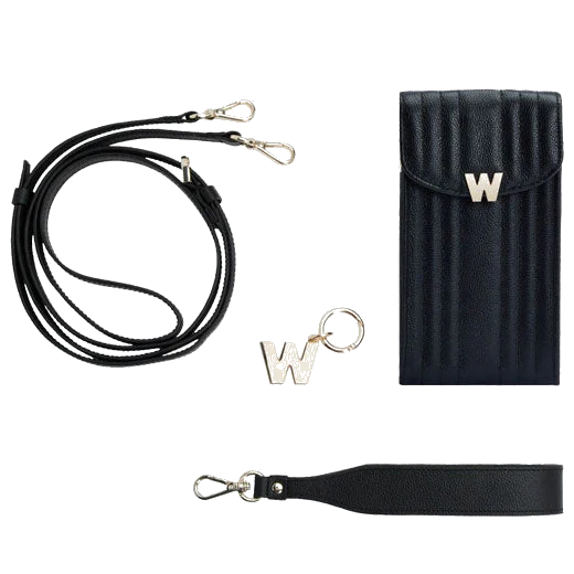 WOLF Black Mimi Phone Case with Lanyard & Wristlet - Image 3