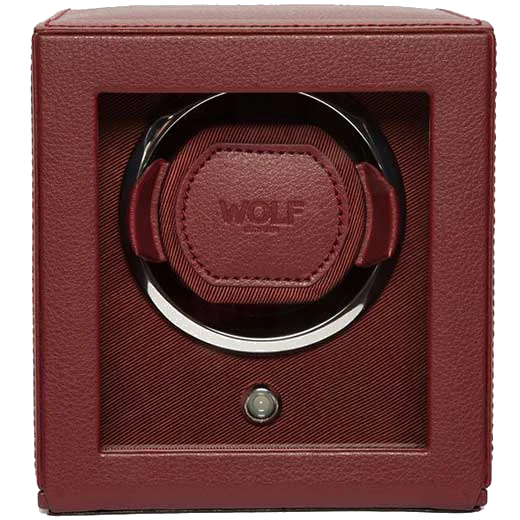WOLF Bordeaux Cub Watch Winder with Cover