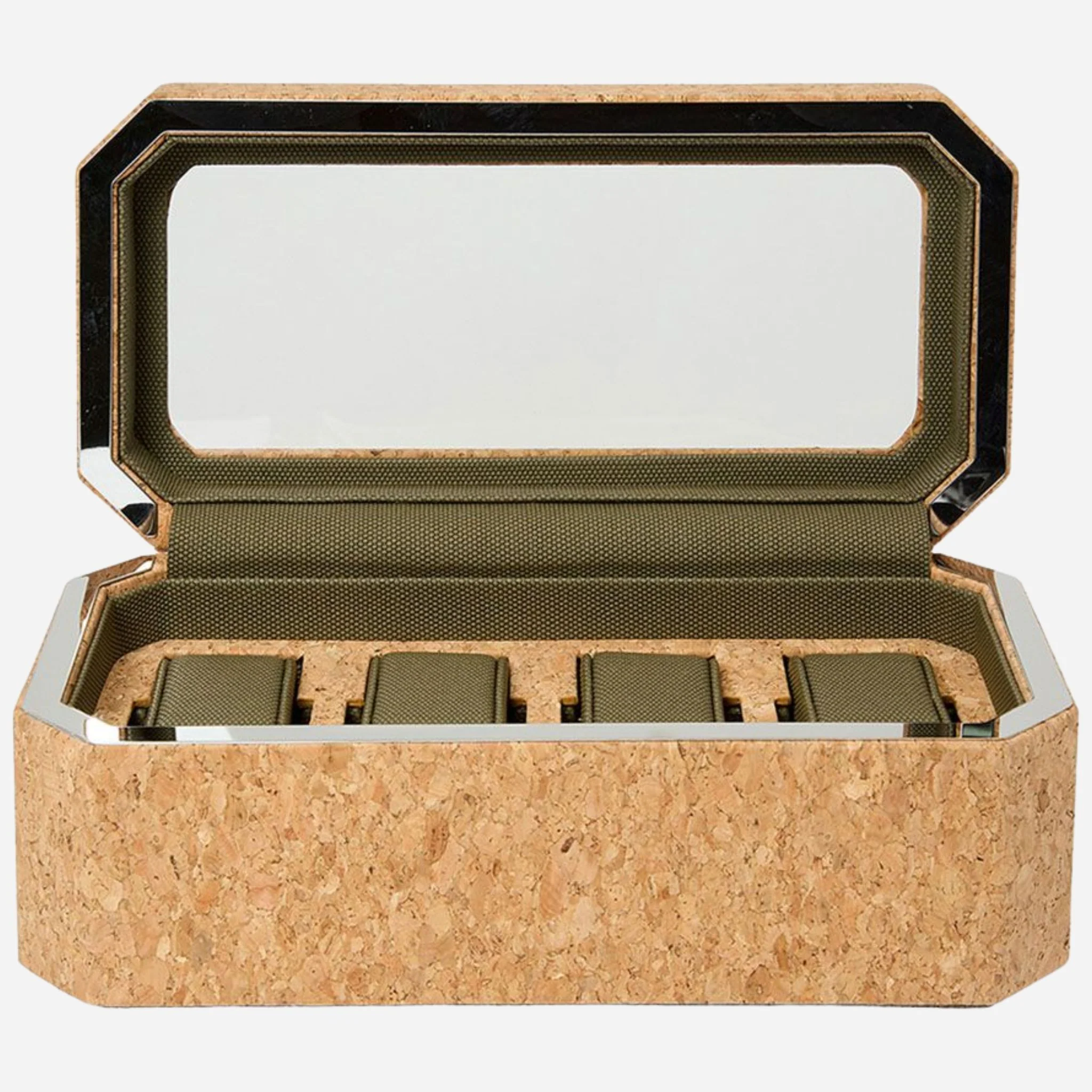 WOLF Cortiça 4 Piece Watch Box in Natural Portuguese Cork
