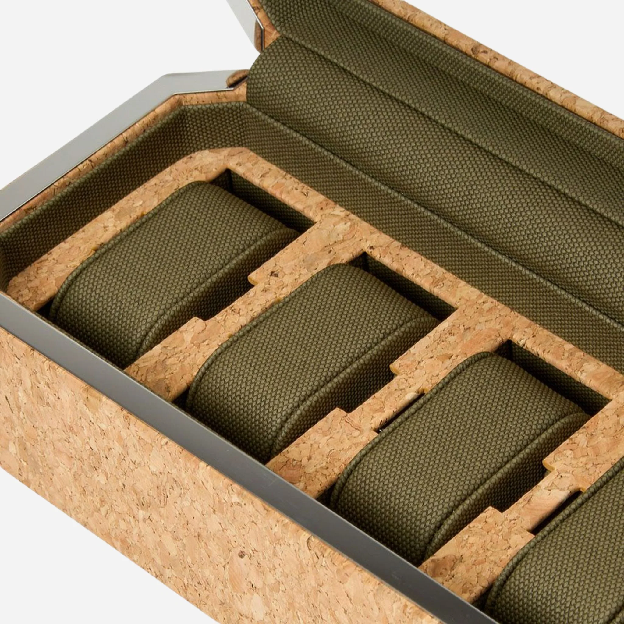 WOLF Cortiça 4 Piece Watch Box in Natural Portuguese Cork - Image 5