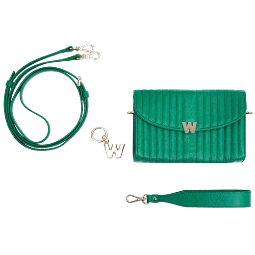 WOLF Forest Green Mimi Cross Body Bag with Wristlet - Image 3