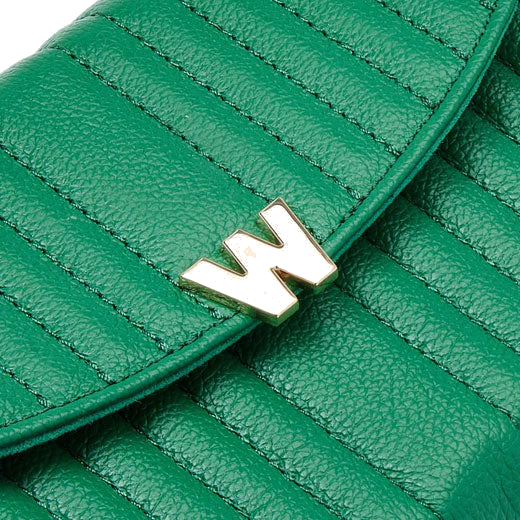 WOLF Forest Green Mimi Cross Body Bag with Wristlet - Image 7