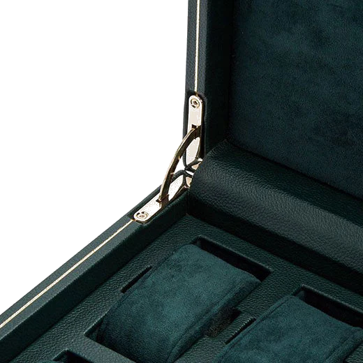WOLF Green Analog/Shift Vintage 8 Piece Watch Box - Image 6