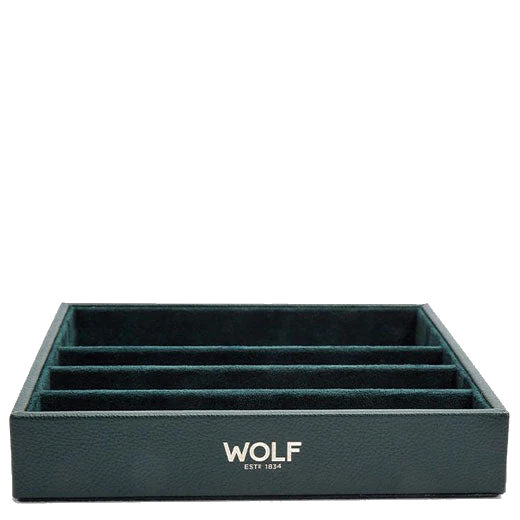 WOLF Green Analog/Shift Vintage Watch Strap Tray