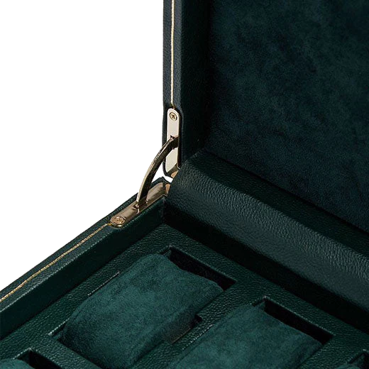 WOLF Green British Racing 10 Piece Watch Box - Image 4