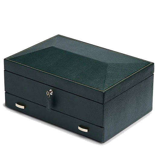 WOLF Green British Racing 10 Piece Watch Box with Storage - Image 3