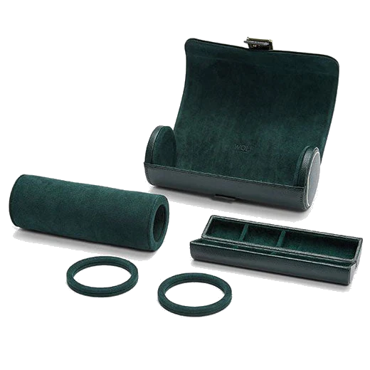 WOLF Green British Racing Triple Watch Roll with Capsule - Image 5