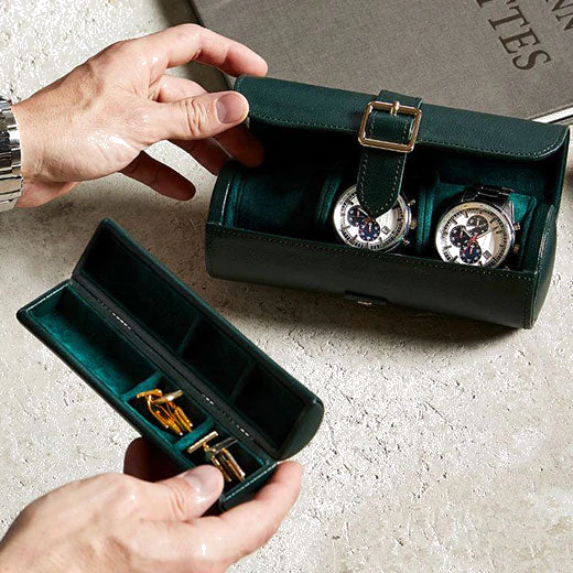 WOLF Green British Racing Triple Watch Roll with Capsule - Image 8