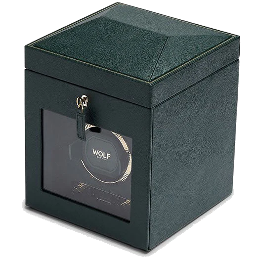 WOLF Green British Racing Watch Winder with Storage - Image 2