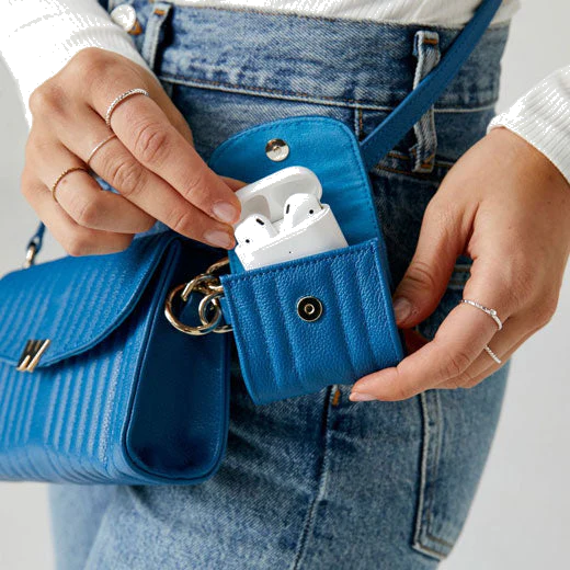 WOLF Marine Blue Mimi AirPod Case with Wristlet - Image 7