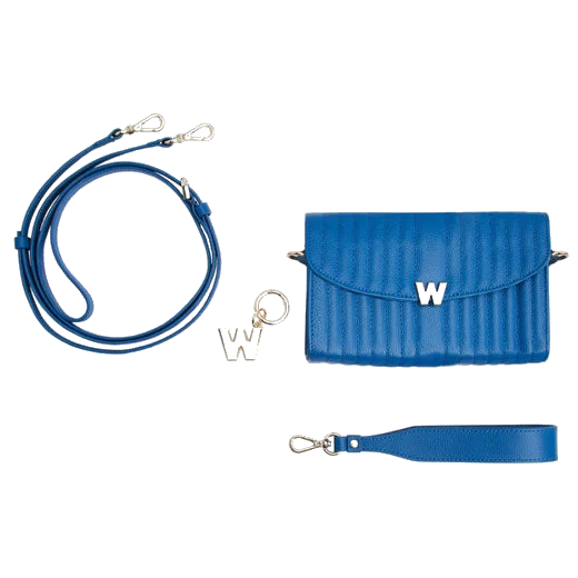 WOLF Marine Blue Mimi Cross Body Bag with Wristlet - Image 3