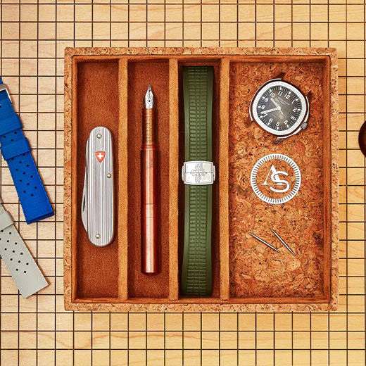 WOLF Natural Cork Analog/Shift 1976 Watch Strap Tray - Image 7