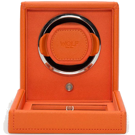 WOLF Orange Cub Watch Winder with Cover - Image 2
