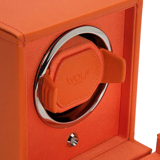 WOLF Orange Cub Watch Winder with Cover - Image 4
