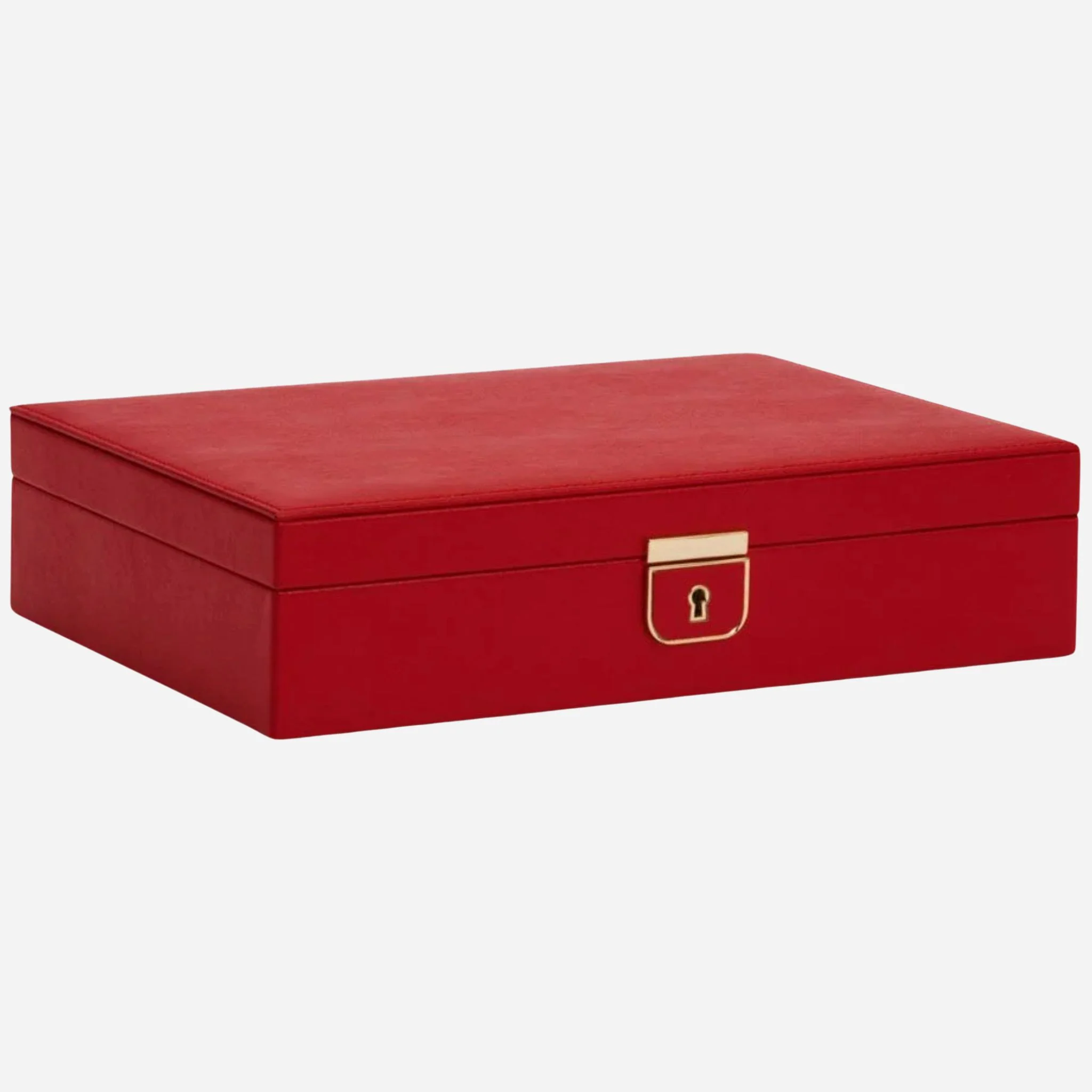 WOLF Palermo Medium Red Leather Jewellery Box - Image 2