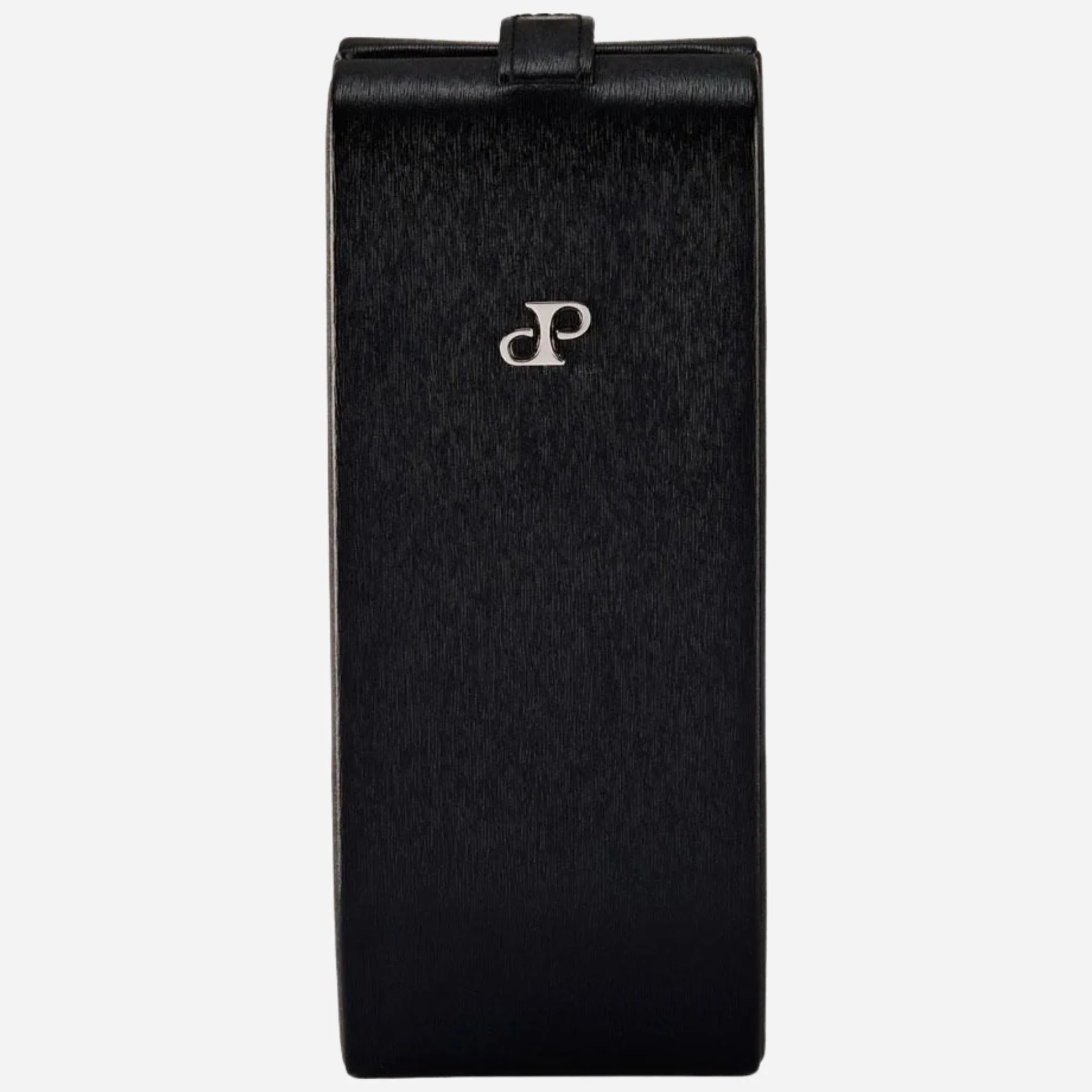 WOLF Philipp Black Faux Leather Flip Watch Stand