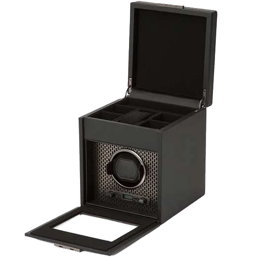 WOLF Powder Coat Axis Watch Winder with Jewellery Storage - Image 2