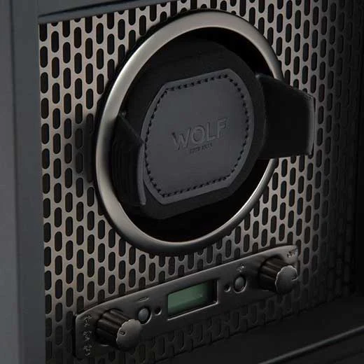 WOLF Powder Coat Axis Watch Winder with Jewellery Storage - Image 3